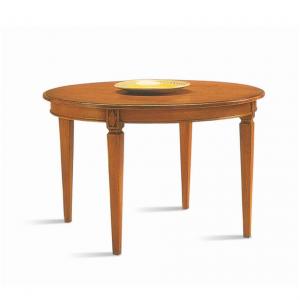 3375 Eettafel rond kersen of noten